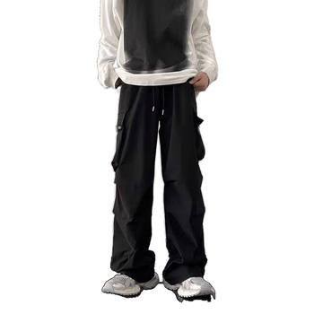 Unisex cargo hlače, slobodnog kroja, širokih nogavica, srednji pojas, debelo modalno vlakno, mikroelastičnost