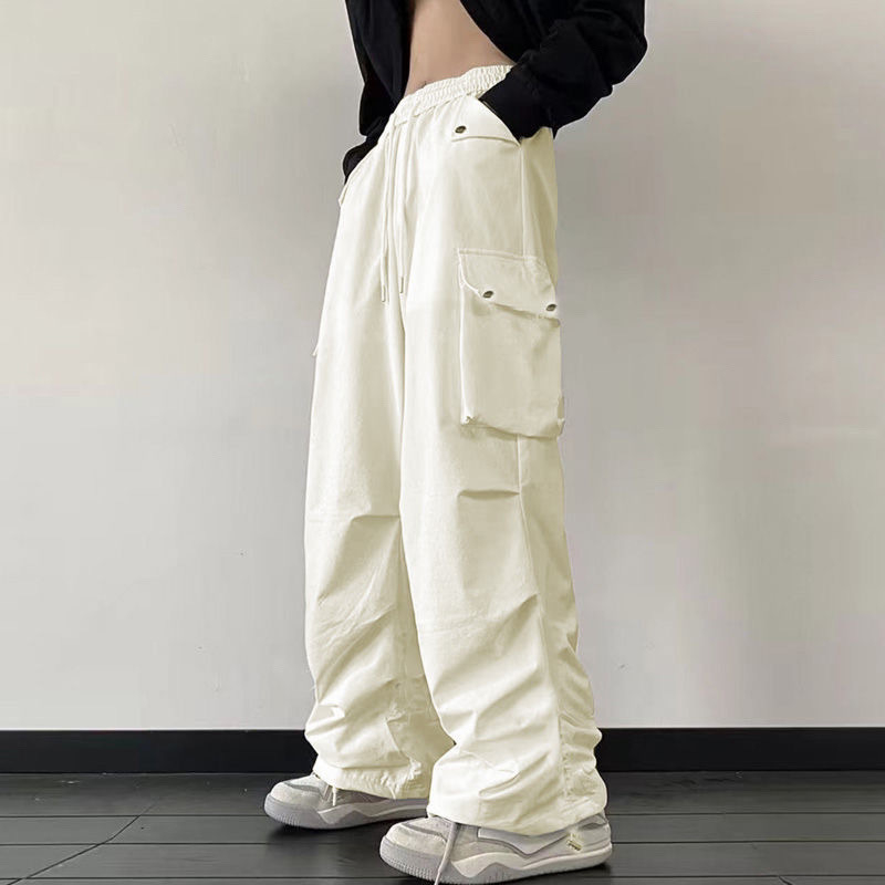 Unisex cargo hlače, slobodnog kroja, širokih nogavica, srednji pojas, debelo modalno vlakno, mikroelastičnost