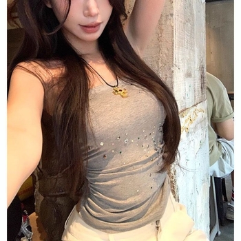 Top bez naramenica s čipkastim detaljem, kratki kroj, poliester