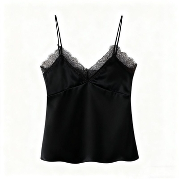 Čipkasti top s 3D uzorkom, V izrez, uski kroj, poliester 95%