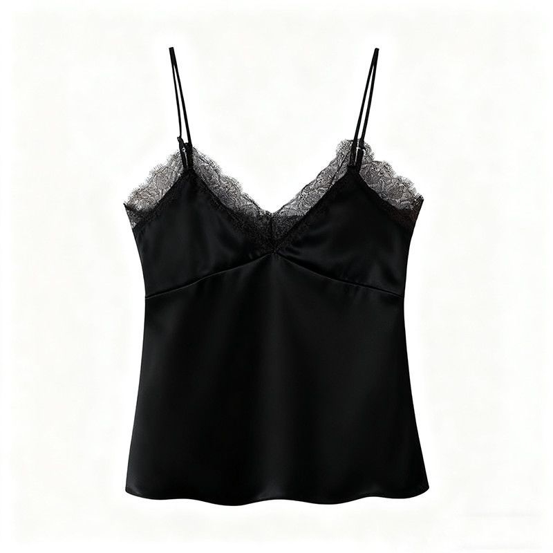 Čipkasti top s 3D uzorkom, V izrez, uski kroj, poliester 95%