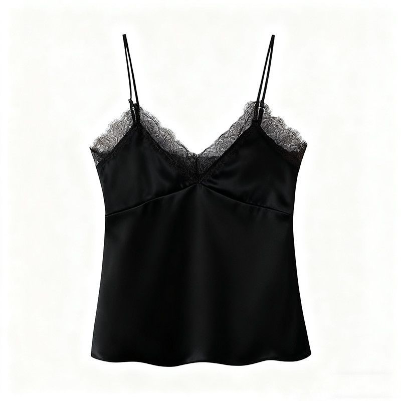 Čipkasti top s 3D uzorkom, V izrez, uski kroj, poliester 95%