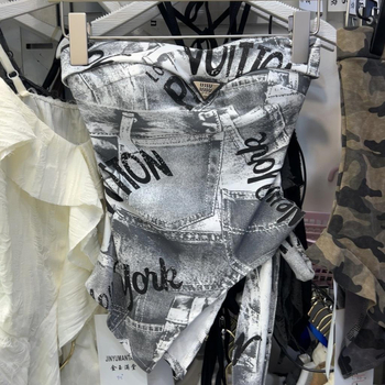 Tube top s odvojivim trakama, silueta A, proljeće 2025, za odrasle žene