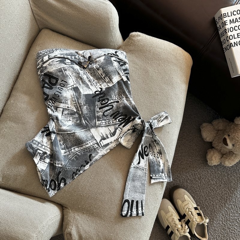 Tube top s odvojivim trakama, silueta A, proljeće 2025, za odrasle žene