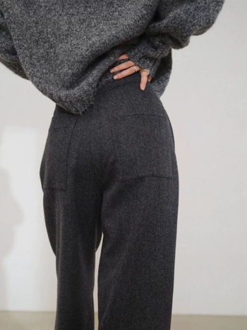 Široke ženske hlače s visokim strukom, tkanina, mikro-elastičnost, opušteni kroj, elegantan gradski stil za žene