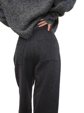 Široke ženske hlače s visokim strukom, tkanina, mikro-elastičnost, opušteni kroj, elegantan gradski stil za žene