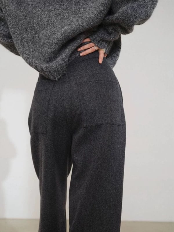 Široke ženske hlače s visokim strukom, tkanina, mikro-elastičnost, opušteni kroj, elegantan gradski stil za žene