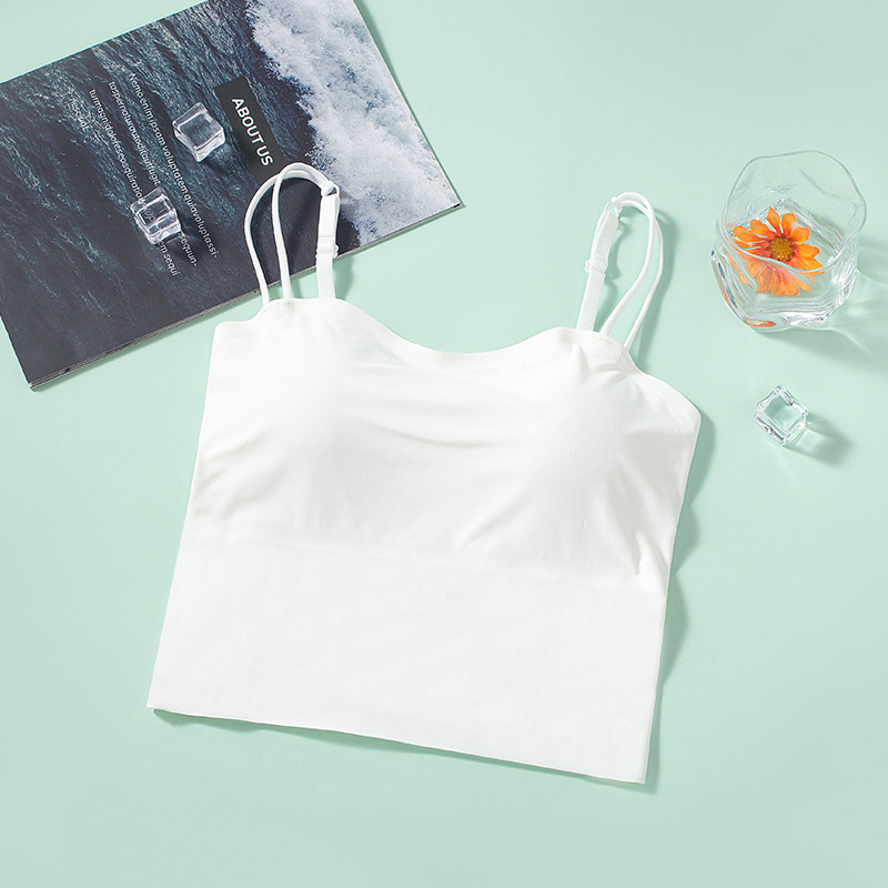 Najlon bez ramena top s uklonjivim jastučićem, bez šavova, 3/4 košarica