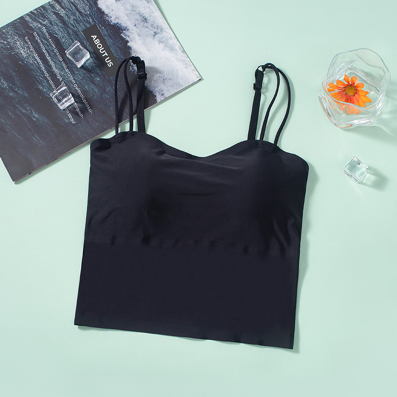 Najlon bez ramena top s uklonjivim jastučićem, bez šavova, 3/4 košarica