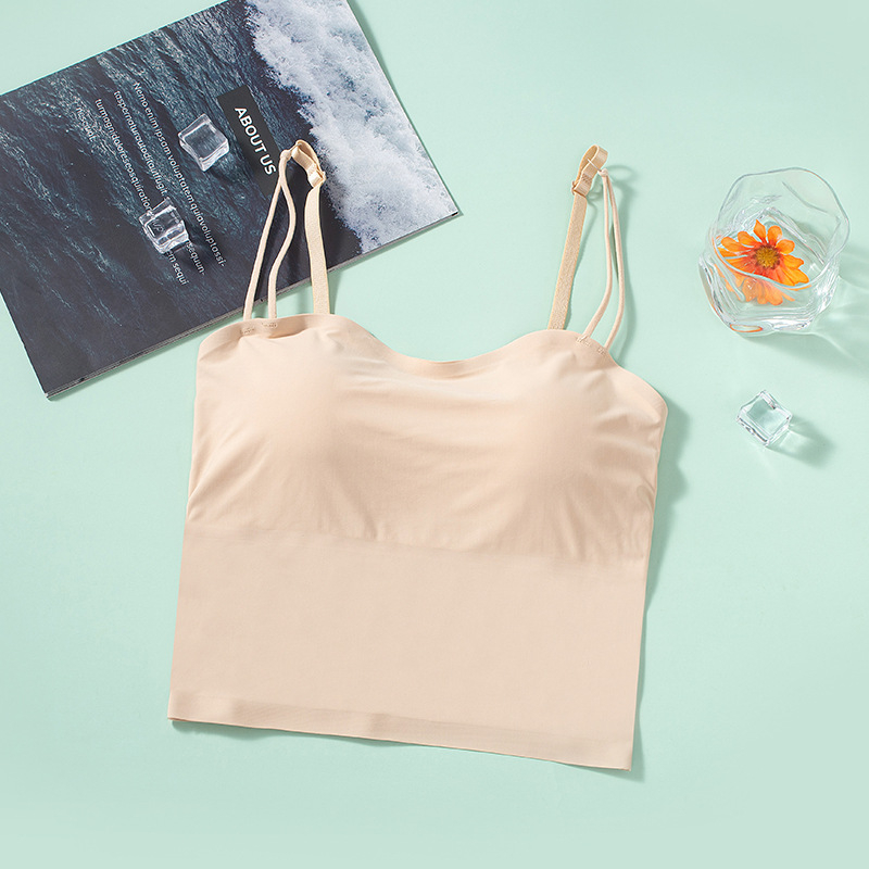 Najlon bez ramena top s uklonjivim jastučićem, bez šavova, 3/4 košarica