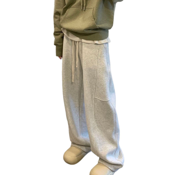 Banana hlače – casual hlače s visokim strukom, patchwork stil, pamuk-smjesa tkanina, blaga elastičnost (Banana hlače, visok struk, patchwork stil, pamuk-smjesa, blaga elastičnost)