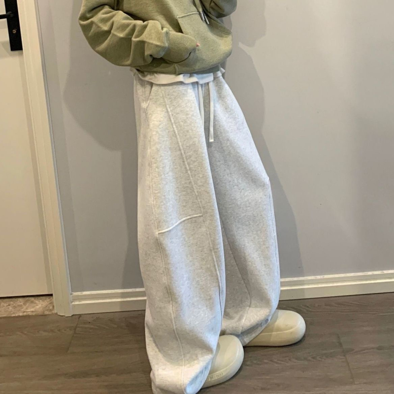 Banana hlače – casual hlače s visokim strukom, patchwork stil, pamuk-smjesa tkanina, blaga elastičnost (Banana hlače, visok struk, patchwork stil, pamuk-smjesa, blaga elastičnost)