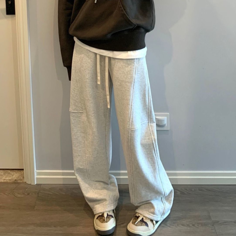 Banana hlače – casual hlače s visokim strukom, patchwork stil, pamuk-smjesa tkanina, blaga elastičnost (Banana hlače, visok struk, patchwork stil, pamuk-smjesa, blaga elastičnost)