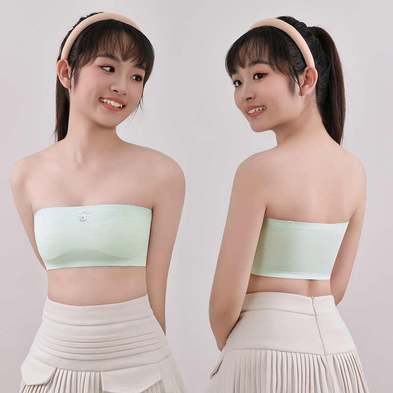 Táncra tervezett csőtop váll nélküli, öleli a mellkast, Ice Silk Nylon anyagból, vékony formázott kosár