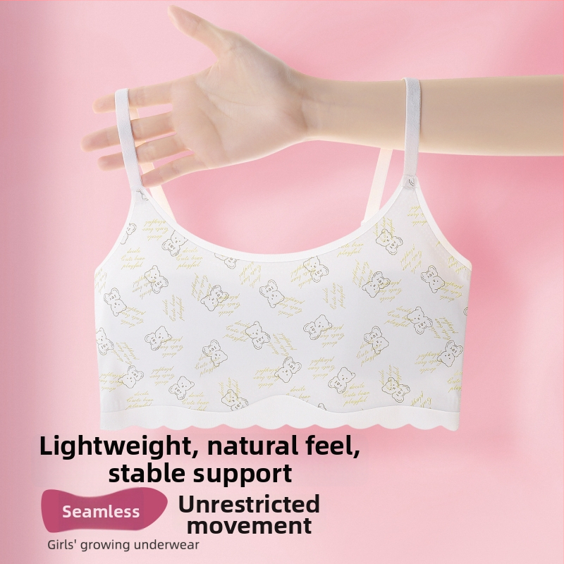 Bezšivna grudna banda s karikaturnim printom, podesive naramenice, 1/2 košarica, ultratanke oblikovane čaše, prozračni najlon