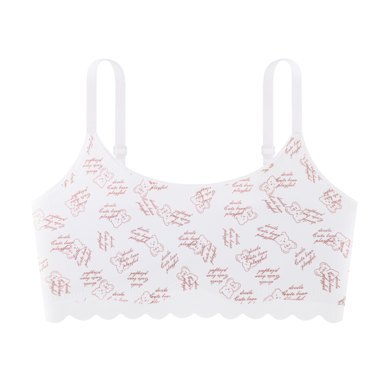 Bezšivna grudna banda s karikaturnim printom, podesive naramenice, 1/2 košarica, ultratanke oblikovane čaše, prozračni najlon