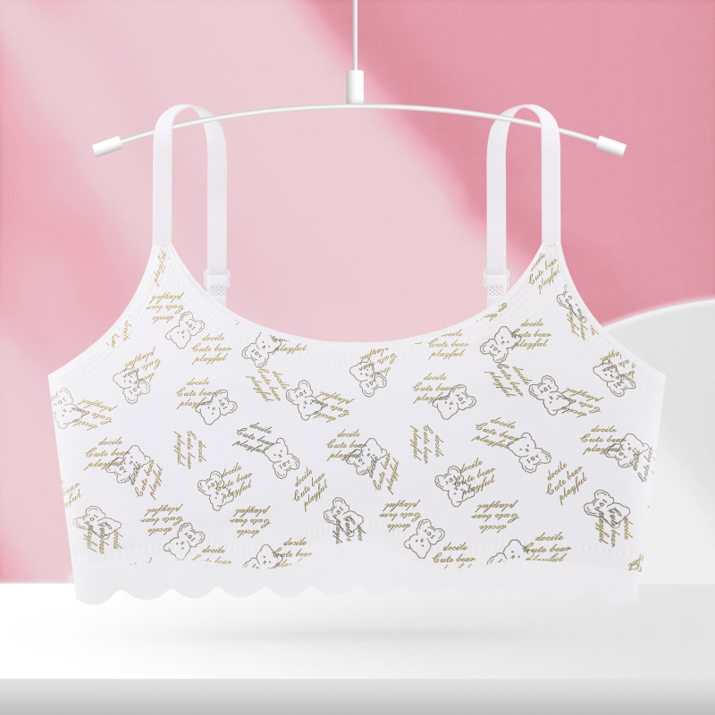 Bezšivna grudna banda s karikaturnim printom, podesive naramenice, 1/2 košarica, ultratanke oblikovane čaše, prozračni najlon