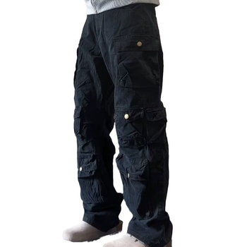 Radne svakodnevne hlače, pamuk-poliester smjesina, ravni kroj, srednji pojas, zatvaranje na gumbe