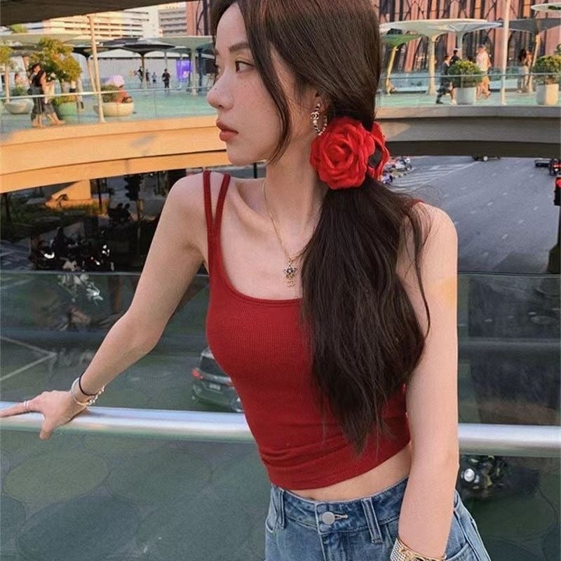 Nylon csőtop mellkaspánttal, félkosár, vékony formázott kosár, légáteresztő és varrat nélküli, hasi hossz (nyár 2024)