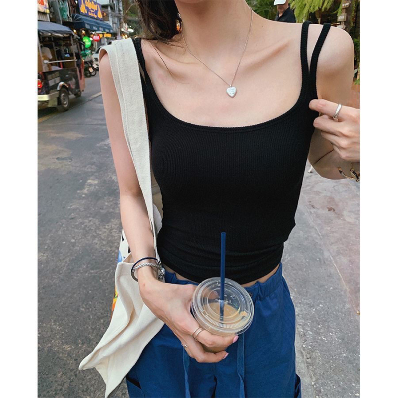 Nylon csőtop mellkaspánttal, félkosár, vékony formázott kosár, légáteresztő és varrat nélküli, hasi hossz (nyár 2024)