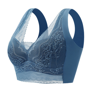 Čipkasti bralet s V-dekolteom, bezšavnim stražnjim dijelom, ženski grudnjak bez naramenica za spavanje, lagan