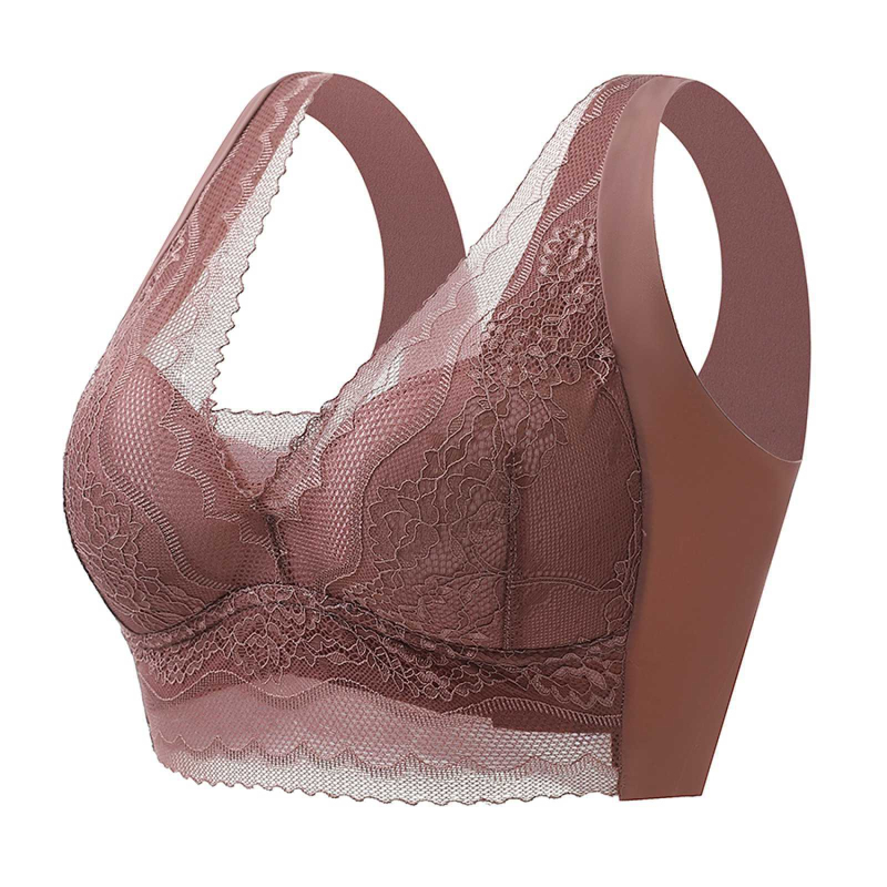 Čipkasti bralet s V-dekolteom, bezšavnim stražnjim dijelom, ženski grudnjak bez naramenica za spavanje, lagan