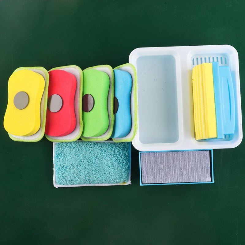 Магнитна гумичка за бял борд с EVA задна част, повърхност от фланел, съвместима с водноразтворима креда, подвижна и миеща се