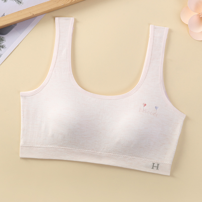 Bezrameni grudni wrap za djevojčice 7–12 godina, Ice Silk tkanina, najlon, puna čašica, tanke oblikovane čašice