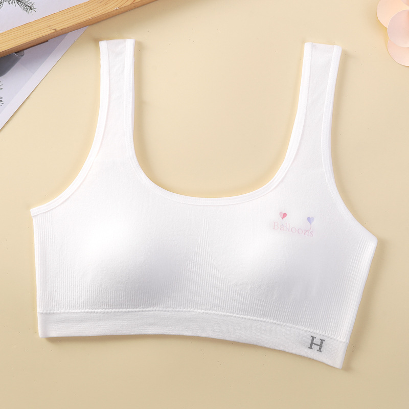 Bezrameni grudni wrap za djevojčice 7–12 godina, Ice Silk tkanina, najlon, puna čašica, tanke oblikovane čašice