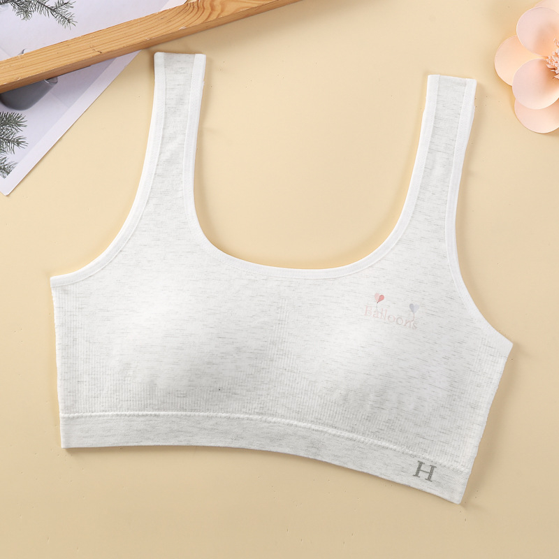 Bezrameni grudni wrap za djevojčice 7–12 godina, Ice Silk tkanina, najlon, puna čašica, tanke oblikovane čašice