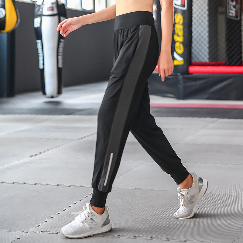 Ženske joga hlače od pletenine, širokog kroja, visokog struka, harém stil, duge hlače za zimu