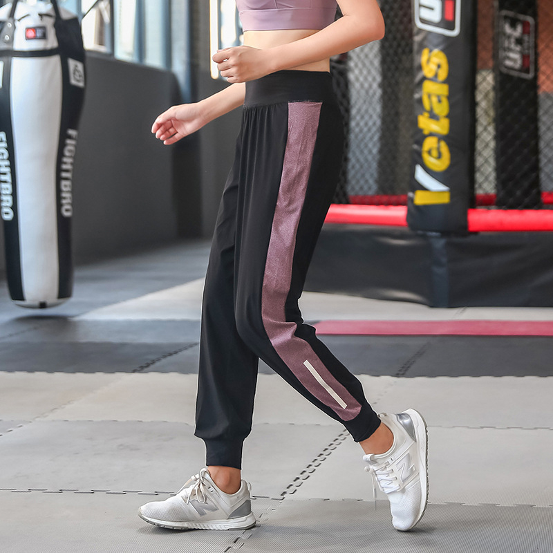 Ženske joga hlače od pletenine, širokog kroja, visokog struka, harém stil, duge hlače za zimu