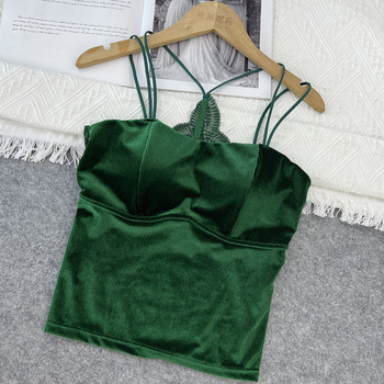 Ženski tube top od plišanog velura, dužina struka, stražnji nabor, puni košarica, srednji oblik čaše, 70–80% pliš materijala