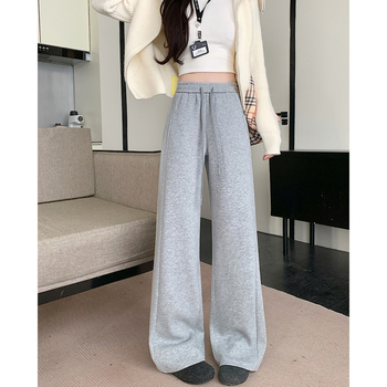 Ženske pamučne hlače s širokim krojem, zimska kolekcija 2025, elegantan gradski stil