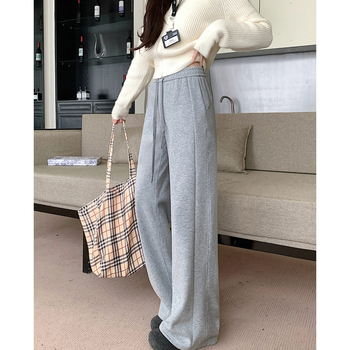 Ženske pamučne hlače s širokim krojem, zimska kolekcija 2025, elegantan gradski stil