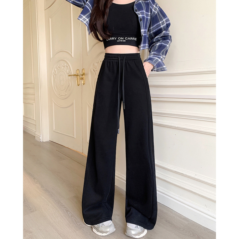 Ženske pamučne hlače s širokim krojem, zimska kolekcija 2025, elegantan gradski stil