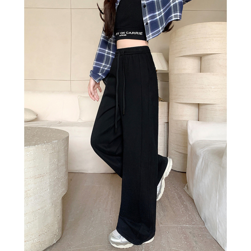 Ženske pamučne hlače s širokim krojem, zimska kolekcija 2025, elegantan gradski stil