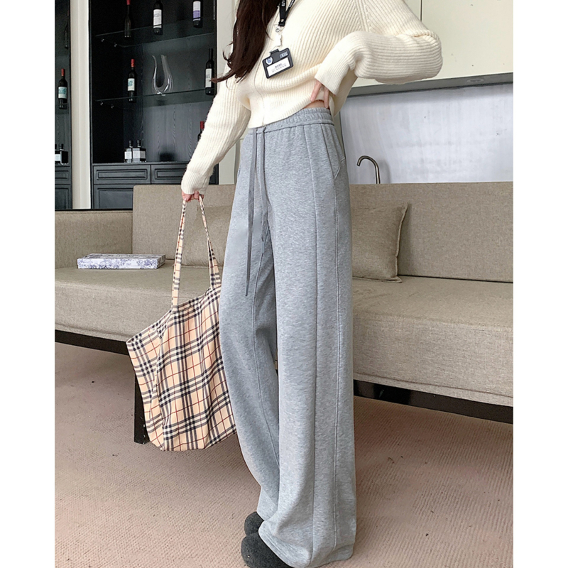 Ženske pamučne hlače s širokim krojem, zimska kolekcija 2025, elegantan gradski stil