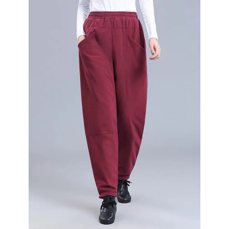 Ženske široke dugačke hlače od pamuka s visokim strukom, ulični trendovski stil, 95% pamuk