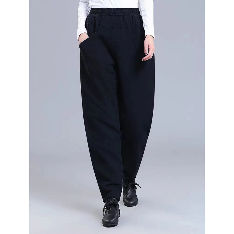 Ženske široke dugačke hlače od pamuka s visokim strukom, ulični trendovski stil, 95% pamuk