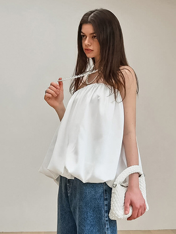 Top bez naramenica s rubnim u stilu suknje, standardna duljina, jednobojni poliester, elegantan uredski stil