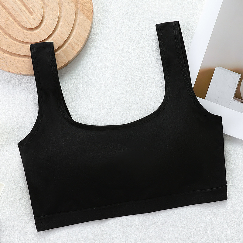 Bustier sport din bumbac 100% cupe integrate, fără bretele, respirabil și confortabil