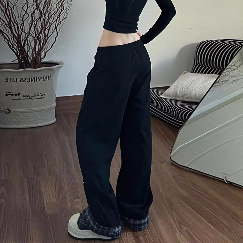 Plus-size ženske haremske hlače od tkanog vunenog materijala, duge, ležerni stil, zima 2025