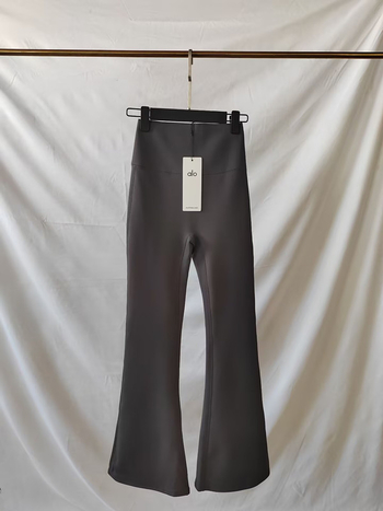 Ženske casual hlače s visokim strukom, debeli poliester materijal, Winter 2025, bootcut/trumpet stil, mikro-elastičnost