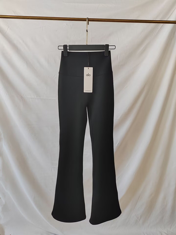 Ženske casual hlače s visokim strukom, debeli poliester materijal, Winter 2025, bootcut/trumpet stil, mikro-elastičnost