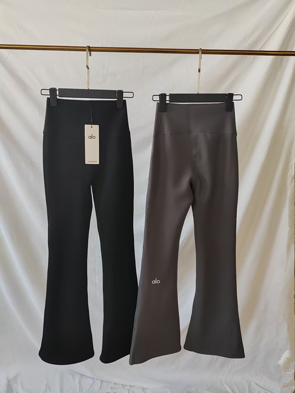 Ženske casual hlače s visokim strukom, debeli poliester materijal, Winter 2025, bootcut/trumpet stil, mikro-elastičnost