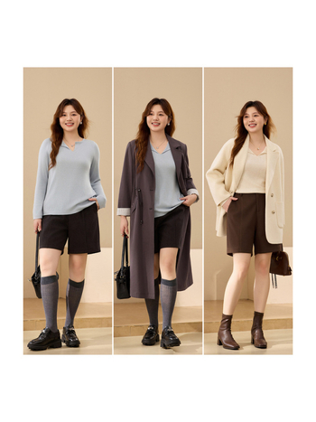 Ženski šorcevi – viskozno vlakno, sadržaj 30–50%, ravni kroj, zima 2025