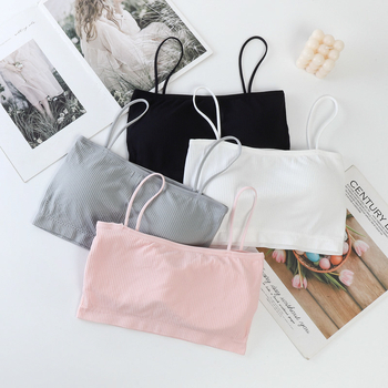 Bustier fără bretele, fără cusături, cu pernă, din poliester, cupă completă, cupă model subțire, respirabil și invizibil