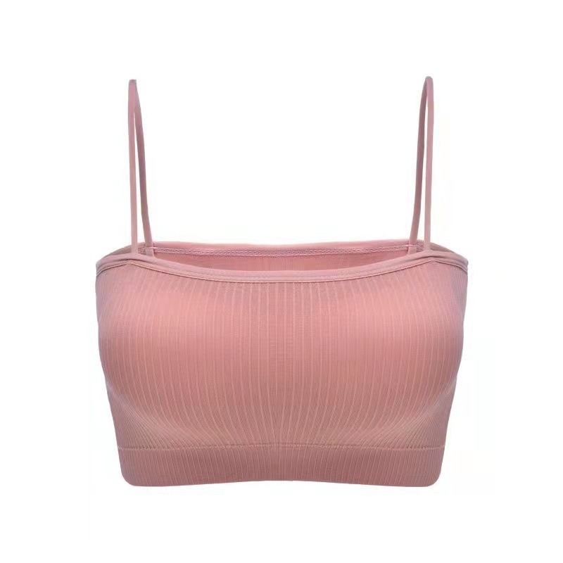 Bustier fără bretele, fără cusături, cu pernă, din poliester, cupă completă, cupă model subțire, respirabil și invizibil