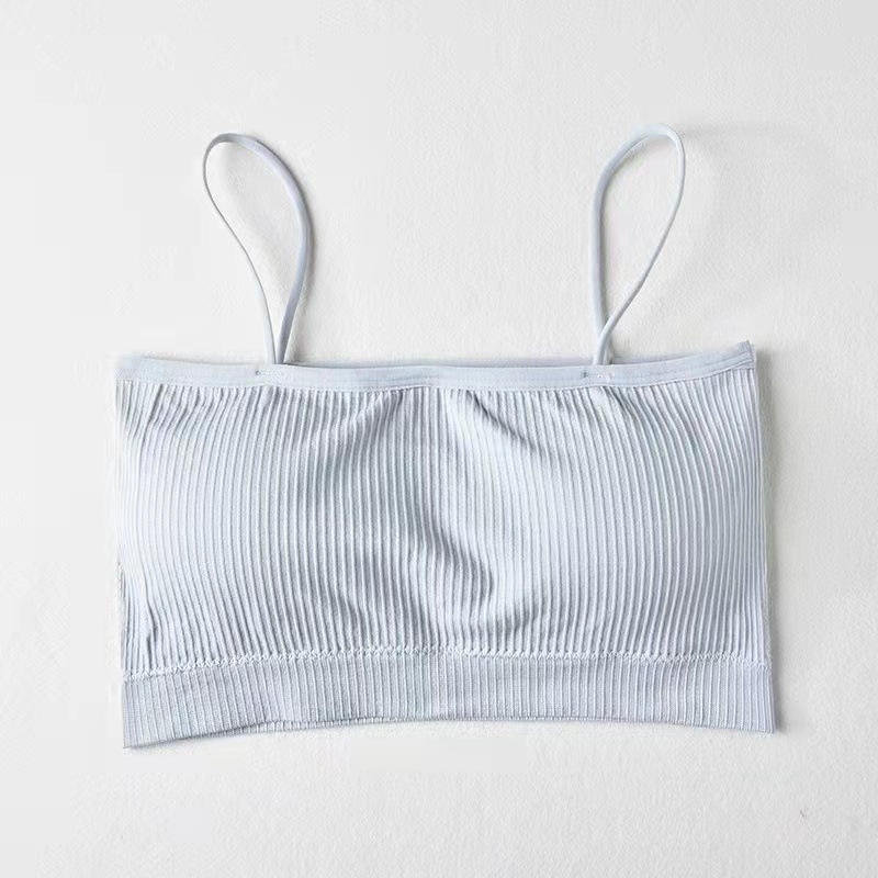 Bustier fără bretele, fără cusături, cu pernă, din poliester, cupă completă, cupă model subțire, respirabil și invizibil